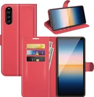Etui i futerały do telefonów - Pokrowiec König Design kompatybilny z Sony Xperia 10 III - etui na telefon komórkowy z syntetycznej skóry - czerwony - miniaturka - grafika 1