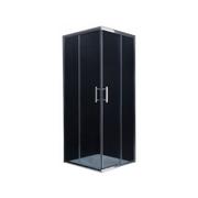 Kabiny prysznicowe - Mexen Rio kabina prysznicowa kwadratowa 70 x 70 cm, grafit, chrom -  860-070-070-01-40 - miniaturka - grafika 1