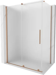 Mexen Velar kabina prysznicowa rozsuwana 160x70 cm, szron, miedź szczotkowana - 871-160-070-31-65 - Kabiny prysznicowe - miniaturka - grafika 1