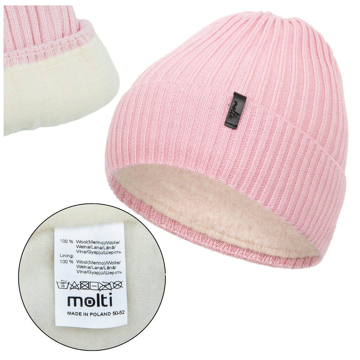 Czapka dziecięca MOLTI MILU różowa 50-52