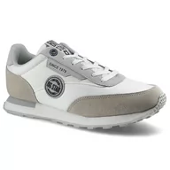 Sneakersy damskie - Białe Sneakersy Big Star Damskie Skórzane Półbuty - miniaturka - grafika 1