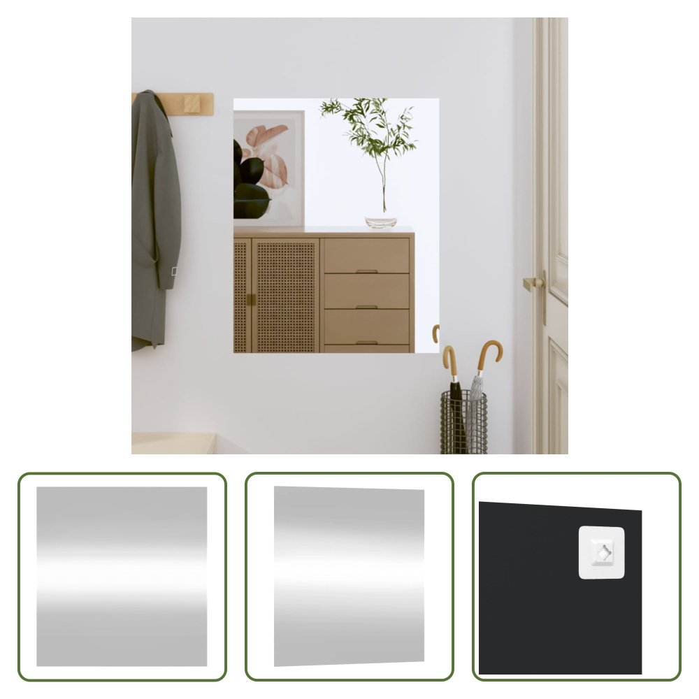 The Living Store Lustro ścienne 50x60 cm szklane prostokątne