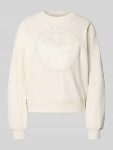 Bluza z logo i okrągłym dekoltem - Bluzy damskie - miniaturka - grafika 1