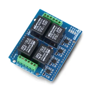 Ardi Relay - przekaźnik 4-kanałowy - nakładka do Arduino Uno - SB Components SKU27194 - Podzespoły elektroniczne - miniaturka - grafika 1