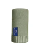 Koce i narzuty dla dzieci - Bocioland Kocyk bambusowo-bawełniany Paris 80/100 Oliwka - miniaturka - grafika 1