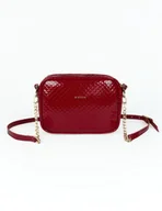 Torebki damskie - Skórzana torebka pikowana GioVani Czerwony - miniaturka - grafika 1