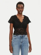 Bluzki damskie - Morgan Bluzka 241-DANSA Czarny Slim Fit - miniaturka - grafika 1