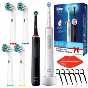 Oral-B Pro 3 3900 2szt. Biało-czarny - Szczoteczki elektryczne - miniaturka - grafika 2