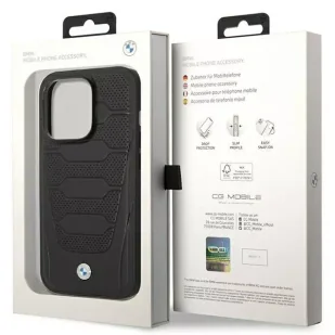 Etui na telefon BMW BMHMP14X22RPSK do Apple iPhone 14 Pro Max 6,7" czarny/black Leather Seats Pattern MagSafe - Etui i futerały do telefonów - miniaturka - grafika 7