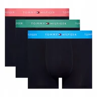 Majtki męskie - TOMMY HILFIGER BOKSERKI MĘSKIE MAJTKI WB TRUNK 3P GRANATOWE r.M - miniaturka - grafika 1