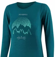 Koszulki i topy damskie - LS1415W Koszulka damska z długim rękawem OUTDOOR WOOL PRO zielony L - GÓRY 13 - miniaturka - grafika 1