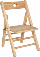 Krzesełka i taborety dla dzieci - Atmosphera Drewniane krzesełko dziecięce STAR, składane - miniaturka - grafika 1