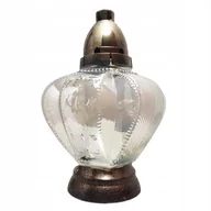 Lampiony i znicze - Duży ZNICZ SZKLANY WZÓR 25 cm - miniaturka - grafika 1