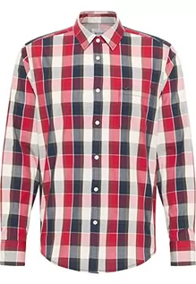 Koszule męskie - MUSTANG Męska koszula Style Clemens Casual CH klasyczna koszula Check_Blue_red Combo 12398, 4XL, Check_blue_red Combo 12398, 4XL - grafika 1