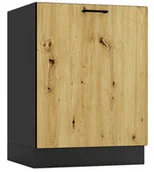 Szafki kuchenne - Szafka kuchenna dolna 60 cm grafit + dąb artisan G0-F09 - miniaturka - grafika 1