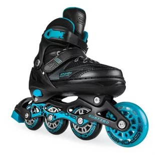 Łyżworolki wielofunkcyjne SPOKEY czarno niebieskie rozmiar 34-37 - Rolki - miniaturka - grafika 2