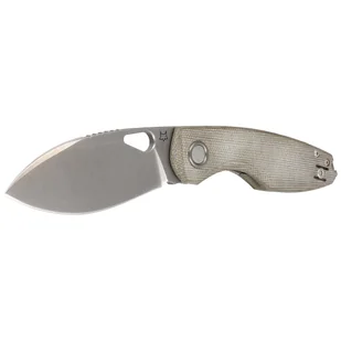 Nóż składany FOX Chilin OD Green Canvas Micarta, Stonewashed M398 by Jesper Voxnæs (FX-530 MOD) - Noże - miniaturka - grafika 2