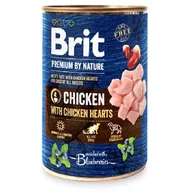 Mokra karma dla psów - Brit Premium By Nature Kurczak i serca puszka 400g - miniaturka - grafika 1