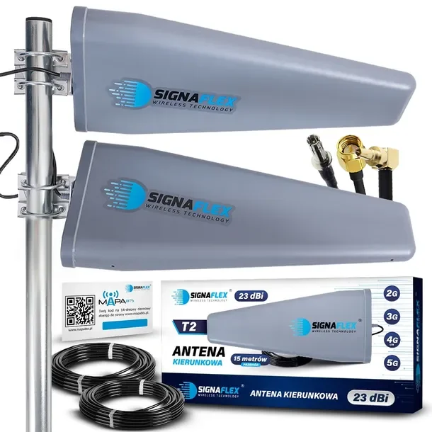 Antena Zewnętrzna Dual Do Routera Internetu Telefon 3g 4g 5g Lte Huawei 15m