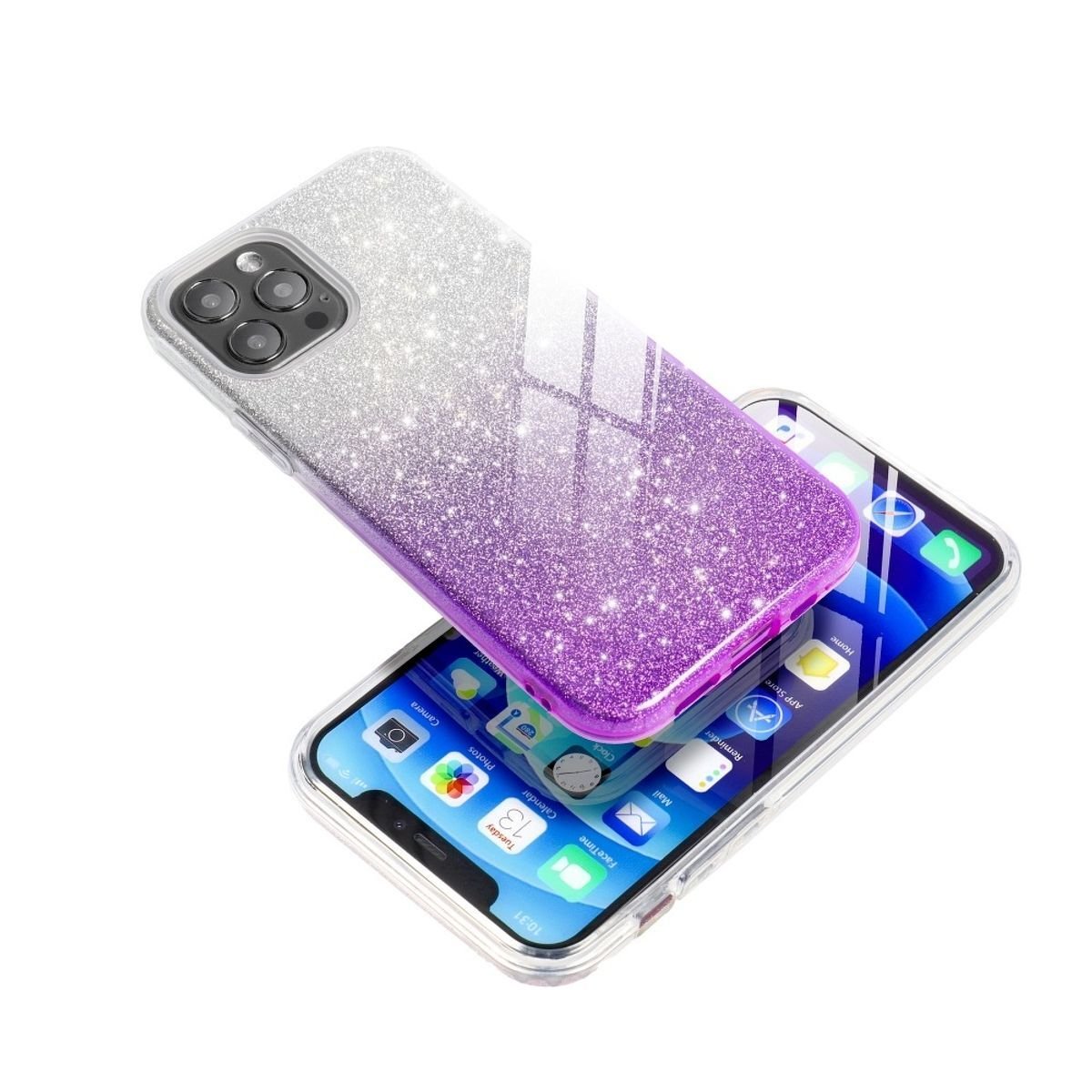 Pokrowiec König Design kompatybilny z Samsung Galaxy A72 - plastikowe, miękkie etui na telefon - fioletowy
