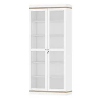 Witryny - Witryna Roomers, biało-beżowa, 89x36x200 cm - miniaturka - grafika 1