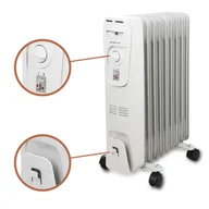 Grzejniki pokojowe - Grzejnik elektryczny OLEJOWY 9 żeberek 2000W MOC - miniaturka - grafika 1