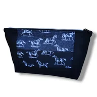 Kosmetyczki, organizery i kuferki - Kosmetyczka damska organizer do torebki etui saszetka do torby konie - miniaturka - grafika 1