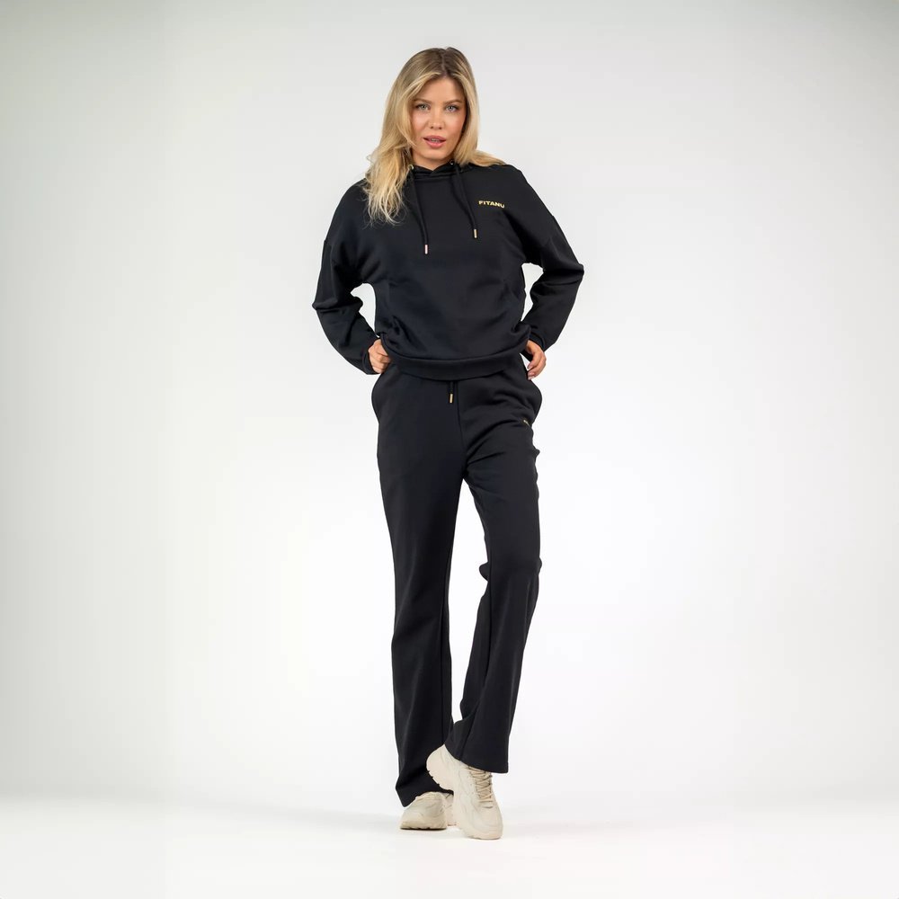 FITANU Damska bluza z kapturem hoodie bawełniana Fitanu Fali W rozmiar S