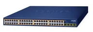 Pozostałe akcesoria sieciowe - PLANET 48-Port 10/100/1000T 802.3at GSW-5240HP Nie zarządzany Gigabit Ethernet (10/100/1000) Obsługa PoE 1U Niebieski - miniaturka - grafika 1