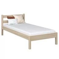 Łóżka - Drewniane łóżko pojedyncze N01 dąb bielony 120x200 - miniaturka - grafika 1