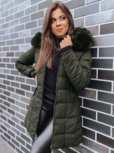 Kurtka zimowa damska pikowana LELISIA zielona Dstreet TY4029-XL - Kurtki damskie - miniaturka - grafika 1