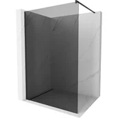 Ścianki i drzwi prysznicowe - Mexen Kioto ścianka prysznicowa 130 x 200 cm, grafit 8 mm, czarna - miniaturka - grafika 1