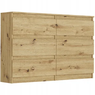 Komoda 120CM Szafka 6 Szuflad Artisan R120 - Komody - miniaturka - grafika 1