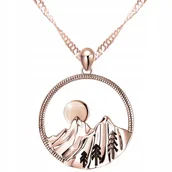 Naszyjniki - Naszyjnik złoty z motywem Góry Tatry srebro 925 - miniaturka - grafika 1