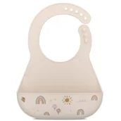 Śliniaki i fartuszki - Mepal Śliniak silikonowy z kieszonką Mio Sunshine & Rainbow 108034565245 - miniaturka - grafika 1