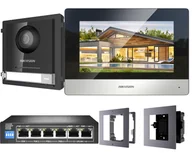 Wideodomofony - Wideodomofon jednomodułowy po skrętce PoE DS-KD8003-IME1 do konfiguracji HIKVISION - miniaturka - grafika 1