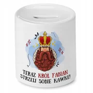 Skarbonki - Skarbonka Dla Fabiana na Urodziny na Prezent z Nadrukiem ze Zdjęciem + Opakowanie na prezent (wzór 01) - miniaturka - grafika 1