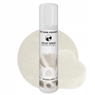Barwnik spożywczy jadalny zamsz Biały w sprayu 100ml - Dodatki do ciast w proszku - miniaturka - grafika 1