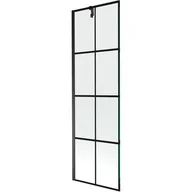 Parawany nawannowe - Mexen Next parawan nawannowy 1-skrzydłowy 60 x 150 cm, czarny wzór, czarny - miniaturka - grafika 1