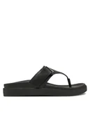 Sandały damskie - Calvin Klein Sandały Flat Adj Tp Eyelet HW0HW02349 Czarny - miniaturka - grafika 1