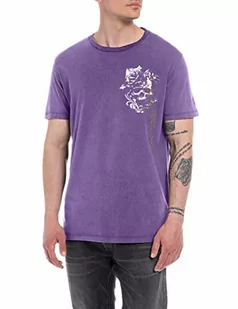 Replay Męski T-shirt M6486, 074 fioletowy, L, 074 Fioletowy, L - Koszulki męskie - miniaturka - grafika 1
