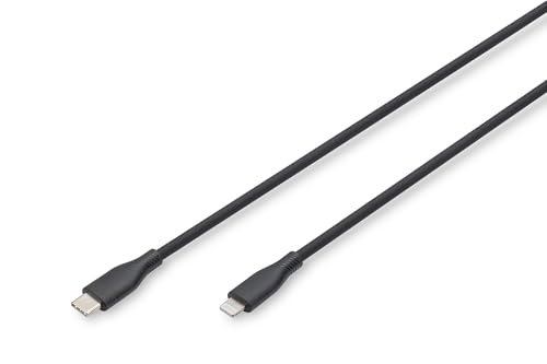DIGITUS Kabel przyłączeniowy USB 2.0 typ C-Lightning silikon 0.5Ms