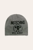 Czapki damskie - Moschino czapka wełniana kolor szary wełniana - miniaturka - grafika 1