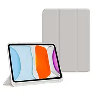 Etui do tabletów - Kompatybilny z iPad (11 cali), etui ochronne na tablet, składane etui w kształcie litery Y z otworem na długopis, materiał akrylowy, szary - miniaturka - grafika 1