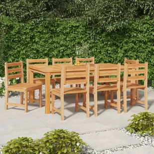 vidaXL Krzesła ogrodowe, 8 szt., lite drewno tekowe - Fotele i krzesła ogrodowe - miniaturka - grafika 1