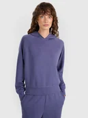 Bluzy damskie - 4F Bluza dresowa nierozpinana z modalem damska - granatowa L - miniaturka - grafika 1