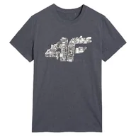 Koszulki sportowe męskie - Koszulka męska 4F Tshirt M3132 Rozmiar: M / Kolor: szary - miniaturka - grafika 1