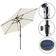 Parasole ogrodowe - Parasol solarny LED Florida Cream Ø300cm - miniaturka - grafika 1
