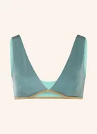 Stroje kąpielowe - Mymarini Góra Od Bikini Bustier Pool Bra Shine, Model Dwustronny Z Ochroną Uv 50+ gruen - miniaturka - grafika 1