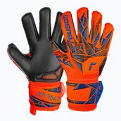 Piłka nożna - Rękawice bramkarskie dziecięce Reusch Attrakt Silver Junior hyper orng/elec blue/blck - miniaturka - grafika 1